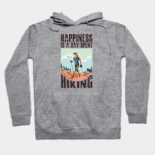 Hiking - Happiness is a day spent hiking Hoodie